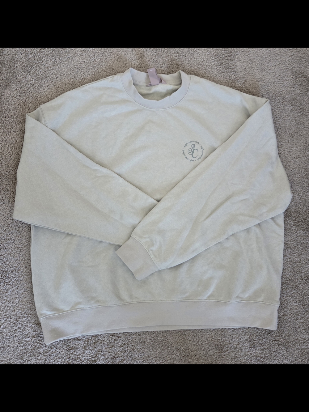 H&M Self Care Club Retro Light Sage Crewneck Men's Large